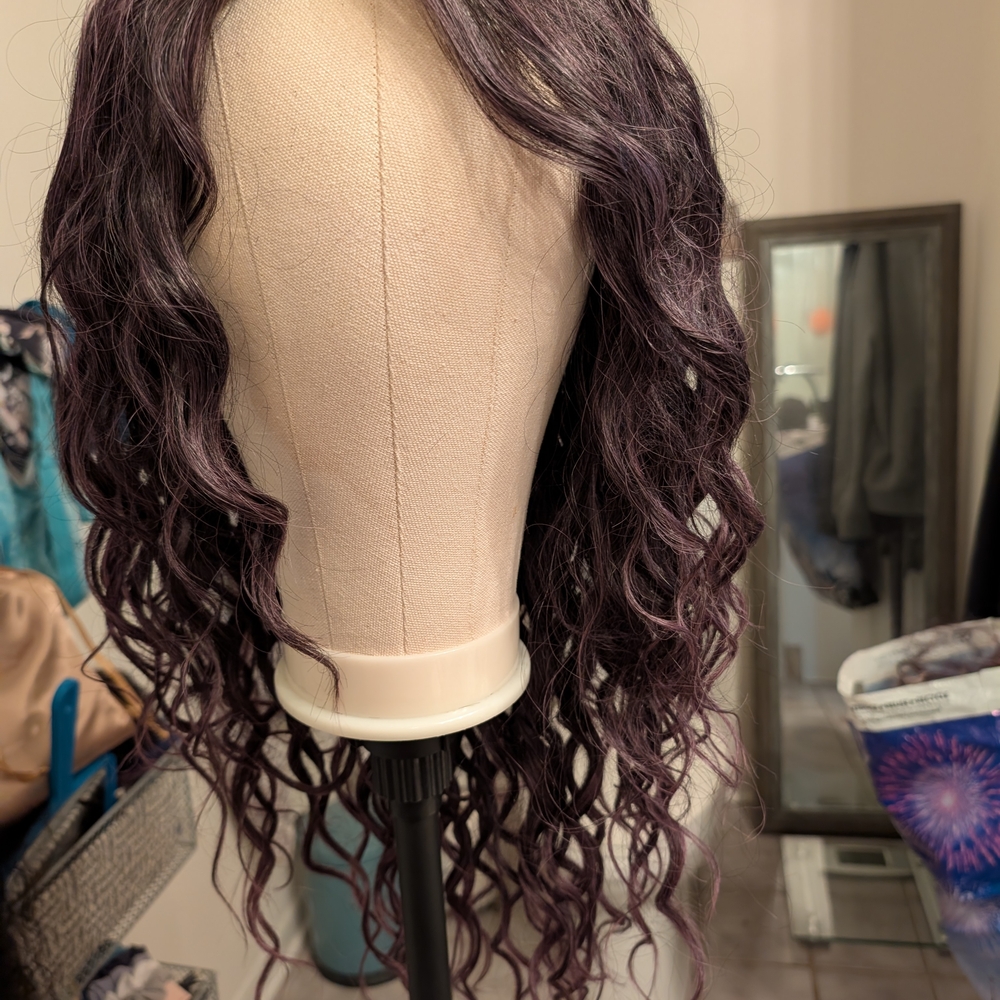 Purple Curly Wig